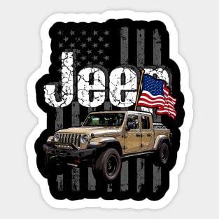 Jeep Gladiator JT series Jeepcar JEEP Flag Sticker